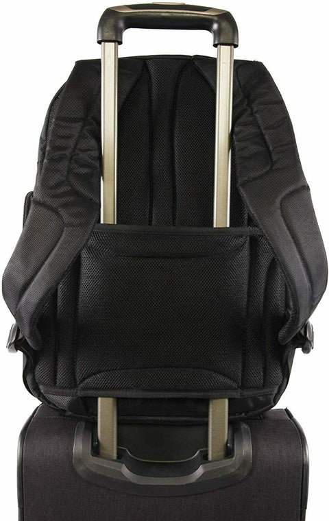 New Brookstone Luggage Laptop Backpack Black 18" Travel Shoulder Bag
