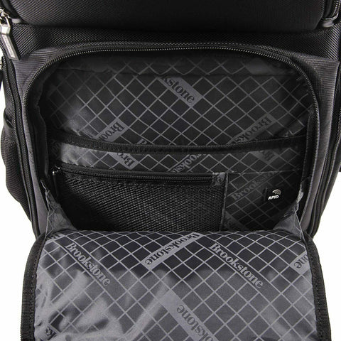 New Brookstone Luggage Laptop Backpack Black 18" Travel Shoulder Bag