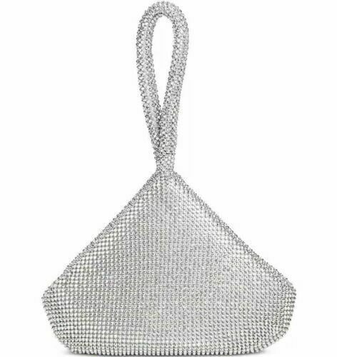 INC International Concepts Doris sparkle mesh women's clutch pouch - SILVER