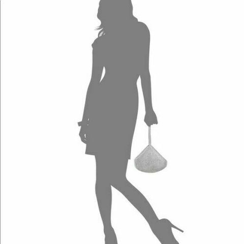 INC International Concepts Doris sparkle mesh women's clutch pouch - SILVER
