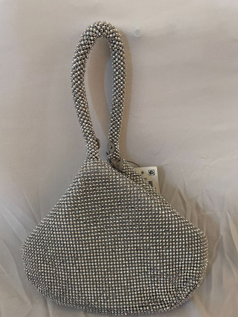 INC International Concepts Doris sparkle mesh women's clutch pouch - SILVER
