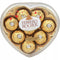 Ferrero Rocher Valentine's Chocolates Heart 8 Count Fine Hazel Nut Chocolates