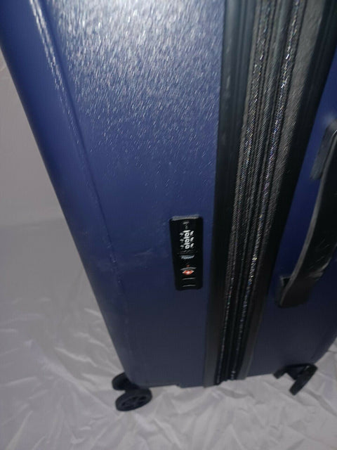 $480 Trips 2.0 29" Hard Check-In Luggage Navy Spinner Suitcase TSA Lock
