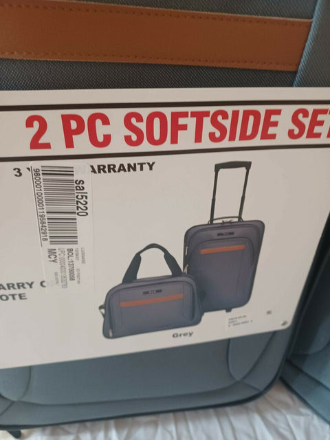 $240 New iPack Breeze 2-pc. Softside Luggage Set Carry on Gray 20"
