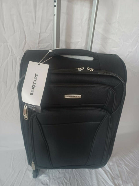 $400 Samsonite Uptempo 20" Carry On Softcase Spinner Suitcase Luggage Black