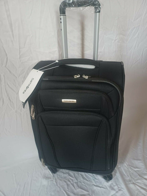 $400 Samsonite Uptempo 20" Carry On Softcase Spinner Suitcase Luggage Black