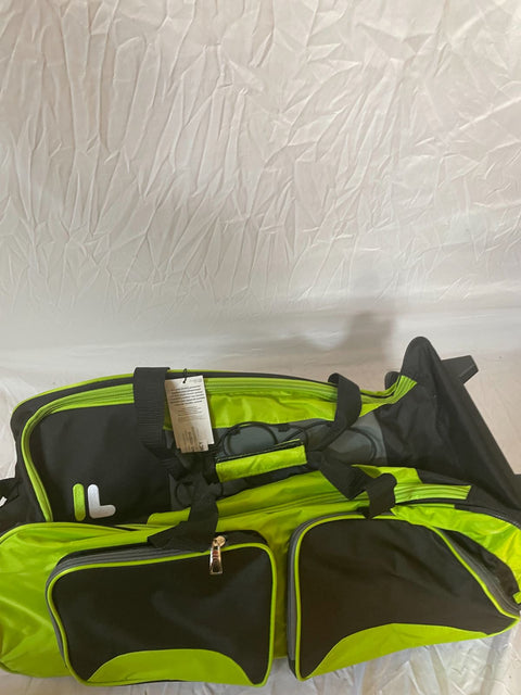 New Fila 26" Lightweight Rolling Wheeled Duffel Bag Back Pack Black Green