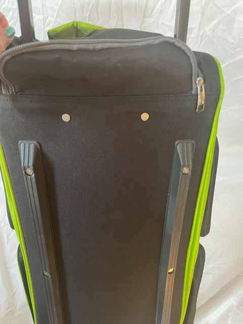 New Fila 26" Lightweight Rolling Wheeled Duffel Bag Back Pack Black Green