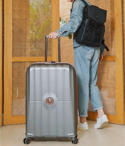 $580 DELSEY St. Tropez 28" Hard-case Spinner Luggage Suitcase Expandable Gray