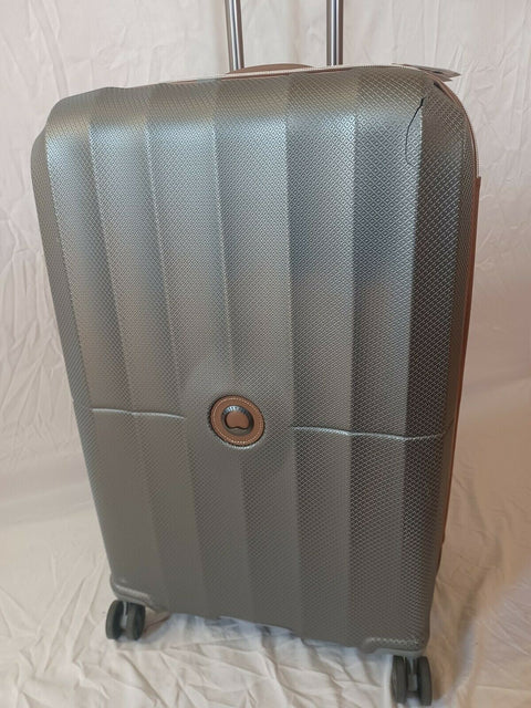 $580 DELSEY St. Tropez 28" Hard-case Spinner Luggage Suitcase Expandable Gray