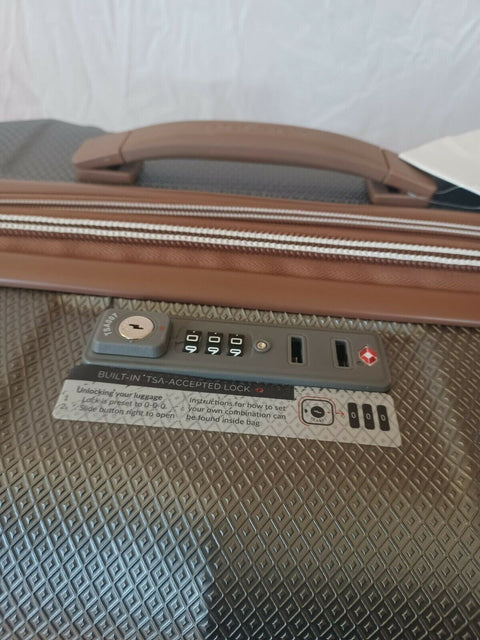 $580 DELSEY St. Tropez 28" Hard-case Spinner Luggage Suitcase Expandable Gray