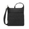 $100 New Travelon Anti-Theft Boho Slim Quilted Crossbody Shoulder Bag Black