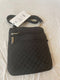$100 New Travelon Anti-Theft Boho Slim Quilted Crossbody Shoulder Bag Black