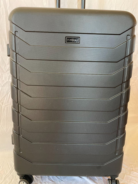 Travelers Club Madison Expandable Spinner Luggage Black 28" Large Suitcase
