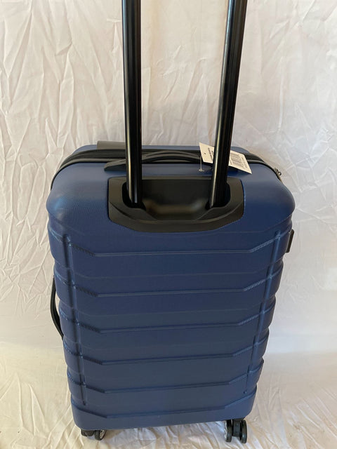 Travelers Club Madison Expandable Spinner Luggage Blue 24" Medium Suitcase