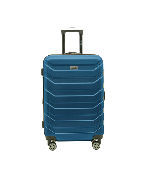Travelers Club Madison Expandable Spinner Luggage Blue 24" Medium Suitcase