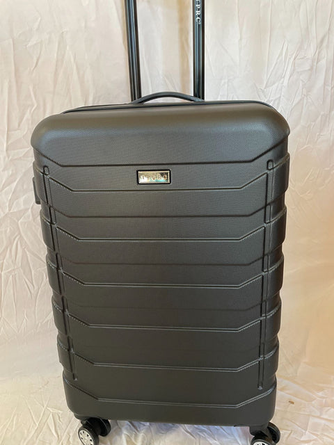 Travelers Club Madison Expandable Spinner Luggage Black 24" Medium Suitcase
