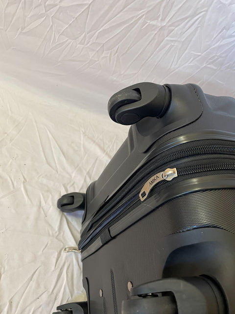 New AMKA Gem Hardside Luggage 24" Medium Check In Spinner Suitcase Black