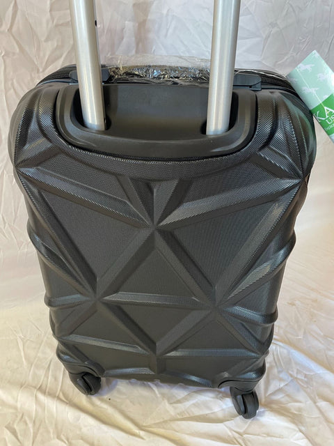 New AMKA Gem Hardside Luggage 20" Carry On Spinner Suitcase Black