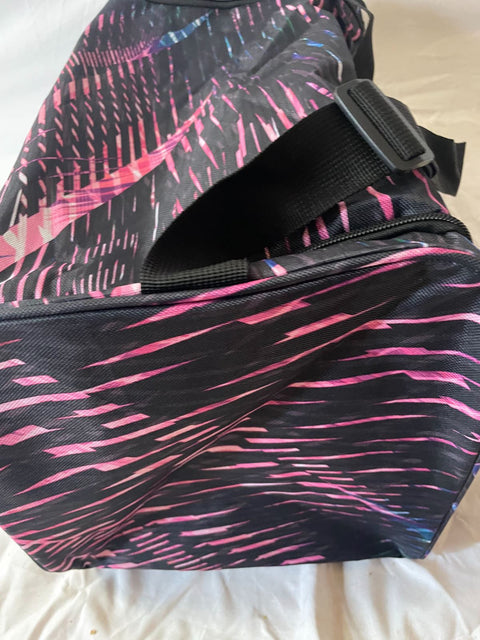 New Fila Kelly 19-in Sports Duffel Bag Stripe Static Pink