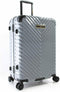 $680 Karl Lagerfeld Paris Georgette Chevron Hard Spinner Luggage with TSA 24"
