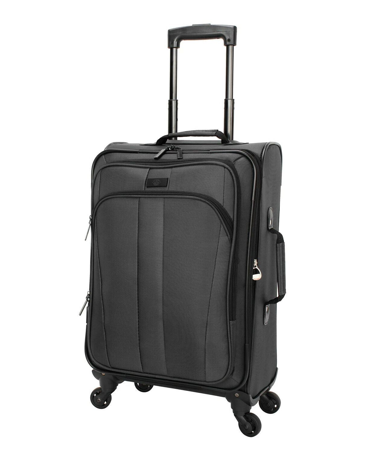340 New Dockers Discover SoftSide Luggage Gray Spinner Lightweight 2