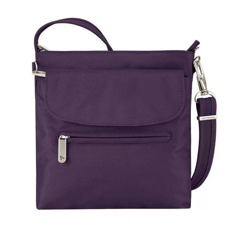 $156 New Travelon Anti-Theft Classic Mini Shoulder Bag Purple Crossbody