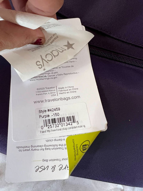 $156 New Travelon Anti-Theft Classic Mini Shoulder Bag Purple Crossbody