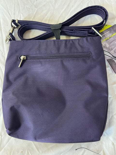 $156 New Travelon Anti-Theft Classic Mini Shoulder Bag Purple Crossbody