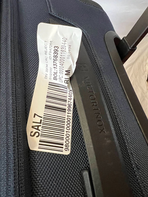 $900 Victorinox Swiss Army VX Avenue 22" Frequent Flyer Carry-On Blue Luggage