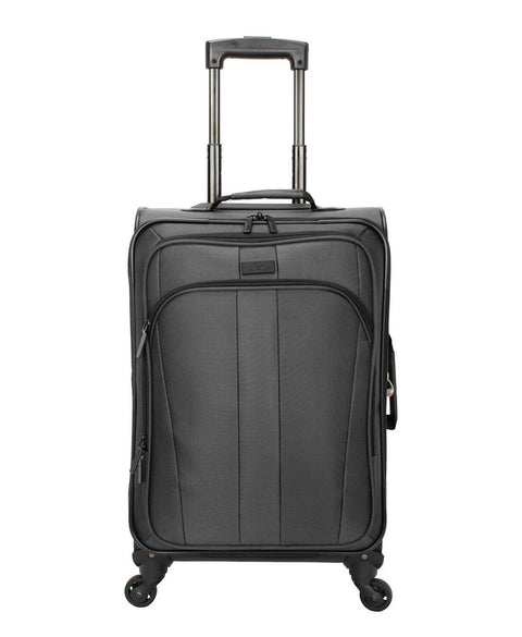$340 New Dockers Discover Soft-Side Luggage Gray Spinner Lightweight 29"