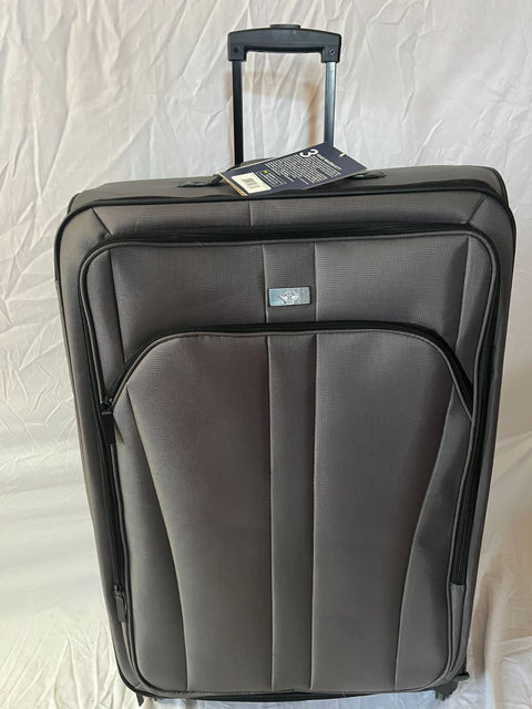 $340 New Dockers Discover Soft-Side Luggage Gray Spinner Lightweight 29"