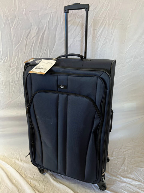 $340 New Dockers Discover Soft-Side Luggage Blue Spinner Lightweight 29"