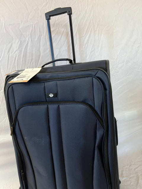 $340 New Dockers Discover Soft-Side Luggage Blue Spinner Lightweight 29"