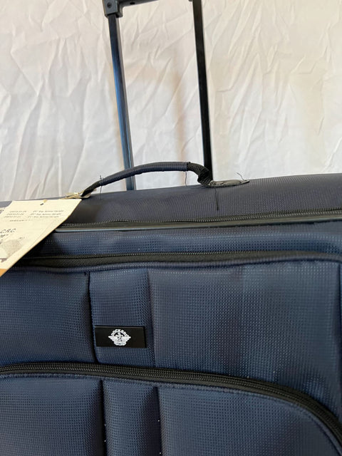 $340 New Dockers Discover Soft-Side Luggage Blue Spinner Lightweight 29"