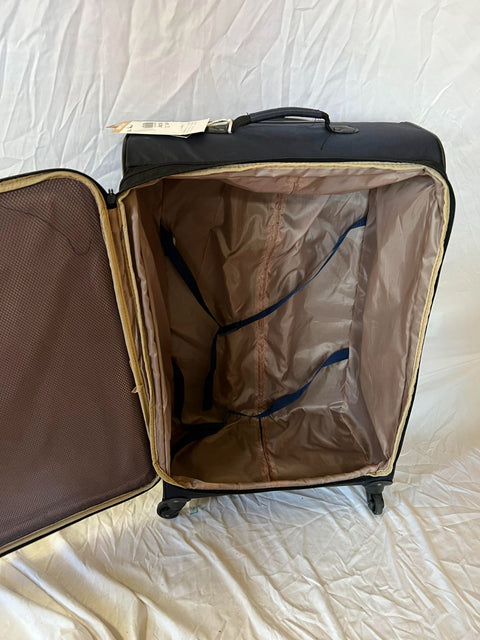 $340 New Dockers Discover Soft-Side Luggage Blue Spinner Lightweight 29"