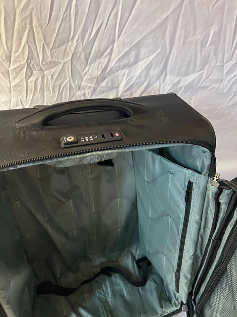 Delsey Optimax Lite 2.0 Expandable 24" Medium Check Spinner Black Luggage Tsa