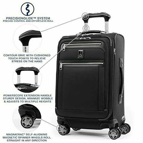 $680 NEW Travelpro Luggage Platinum Elite 21” Expandable Carry-on Spinner Suiter