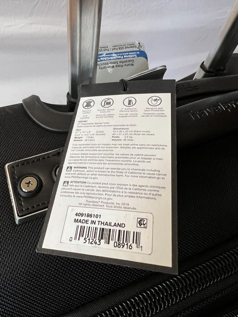 $680 NEW Travelpro Luggage Platinum Elite 21” Expandable Carry-on Spinner Suiter