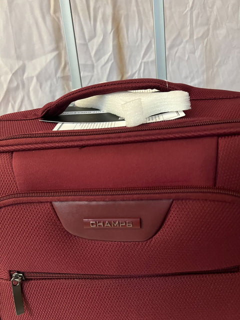 $420 New Champs Soft Tech 20" Spinner TSA Red Luggage Suitcase Carry On