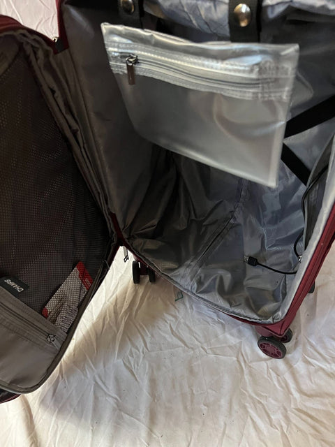 $420 New Champs Soft Tech 20" Spinner TSA Red Luggage Suitcase Carry On