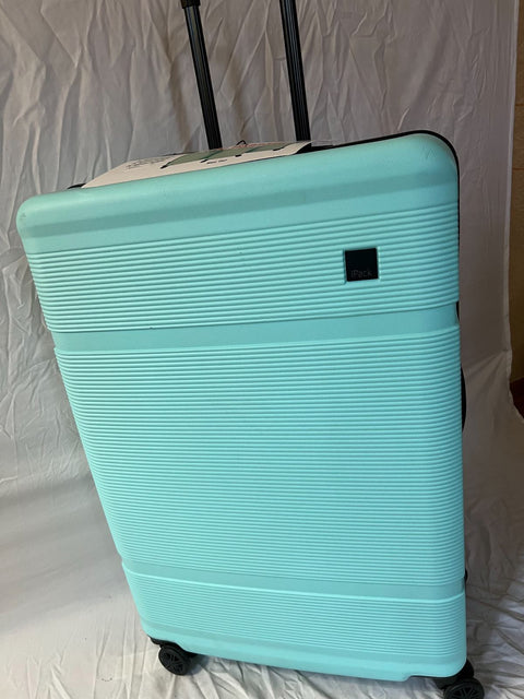 $520 iPack Glide Hard Side Luggage 29" Check in Suitcase Aqua Blue