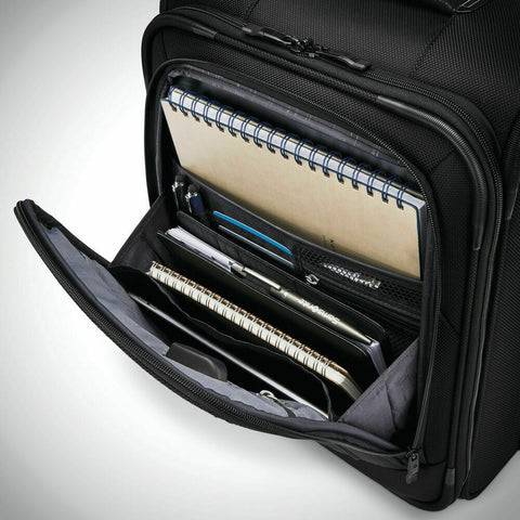 $480 New Samsonite Silhouette 16 Underseat Two Wheeled Carry On Black