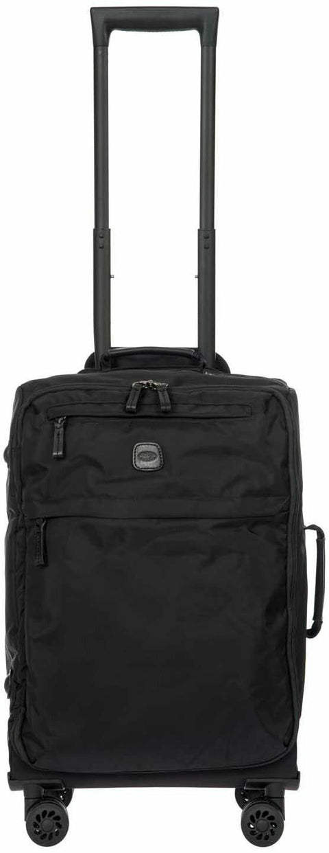 New Brics 21” Spinner w/Frame Suitcase Lightweight Soft Black Luggage Carry On