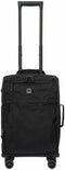 New Brics 21” Spinner w/Frame Suitcase Lightweight Soft Black Luggage Carry On