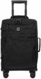 New Brics 21” Spinner w/Frame Suitcase Lightweight Soft Black Luggage Carry On