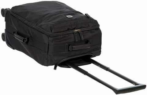 New Brics 21” Spinner w/Frame Suitcase Lightweight Soft Black Luggage Carry On