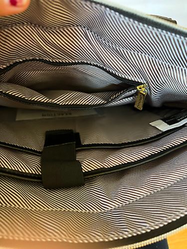 KENNETH COLE REACTION TWILL WITH QUILTED CHEVRON 15” LAPTOP TOTE NAVY ONE