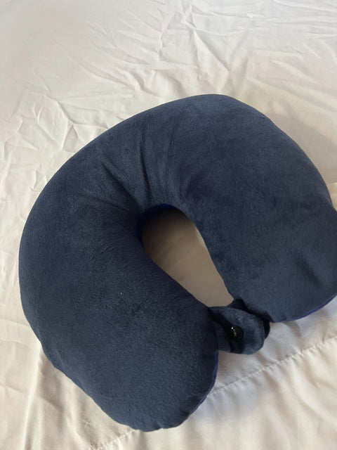 New Miami Carry On Travel Neck Pillow Blue Micro Beaded Soft Plush