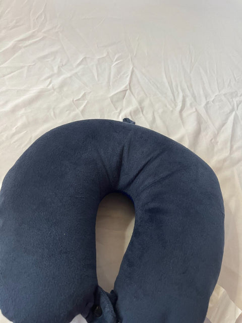 New Miami Carry On Travel Neck Pillow Blue Micro Beaded Soft Plush